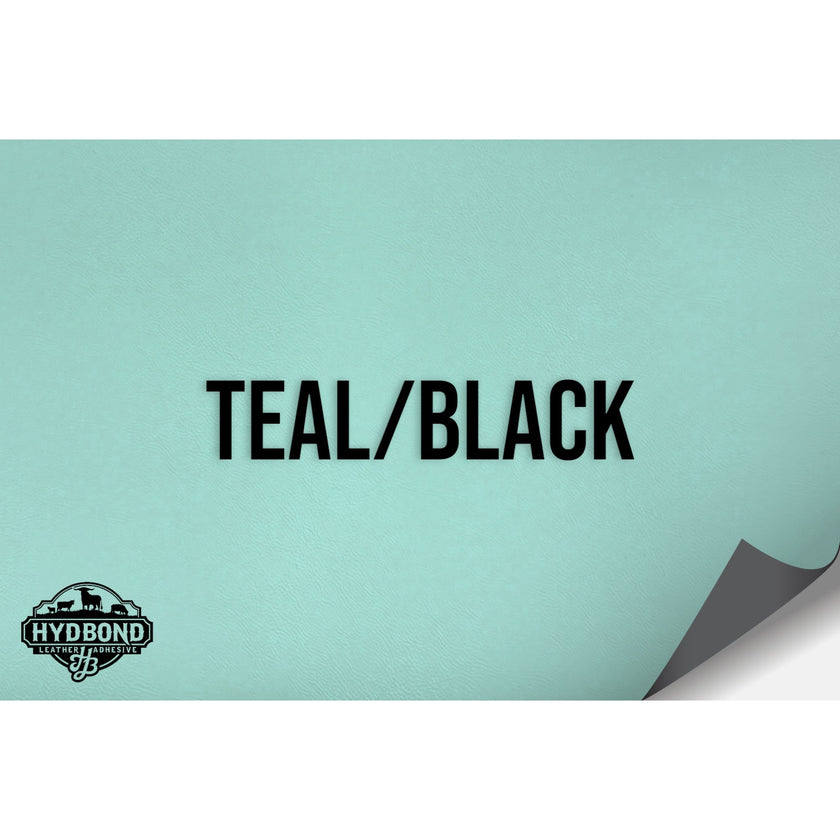 NO ADHESIVE TEAL/BLACK LEATHERETTE SHEET (12