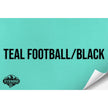 TEAL FOOTBALL/BLACK WITH ADHESIVE HYDBOND LEATHERETTE SHEET (12