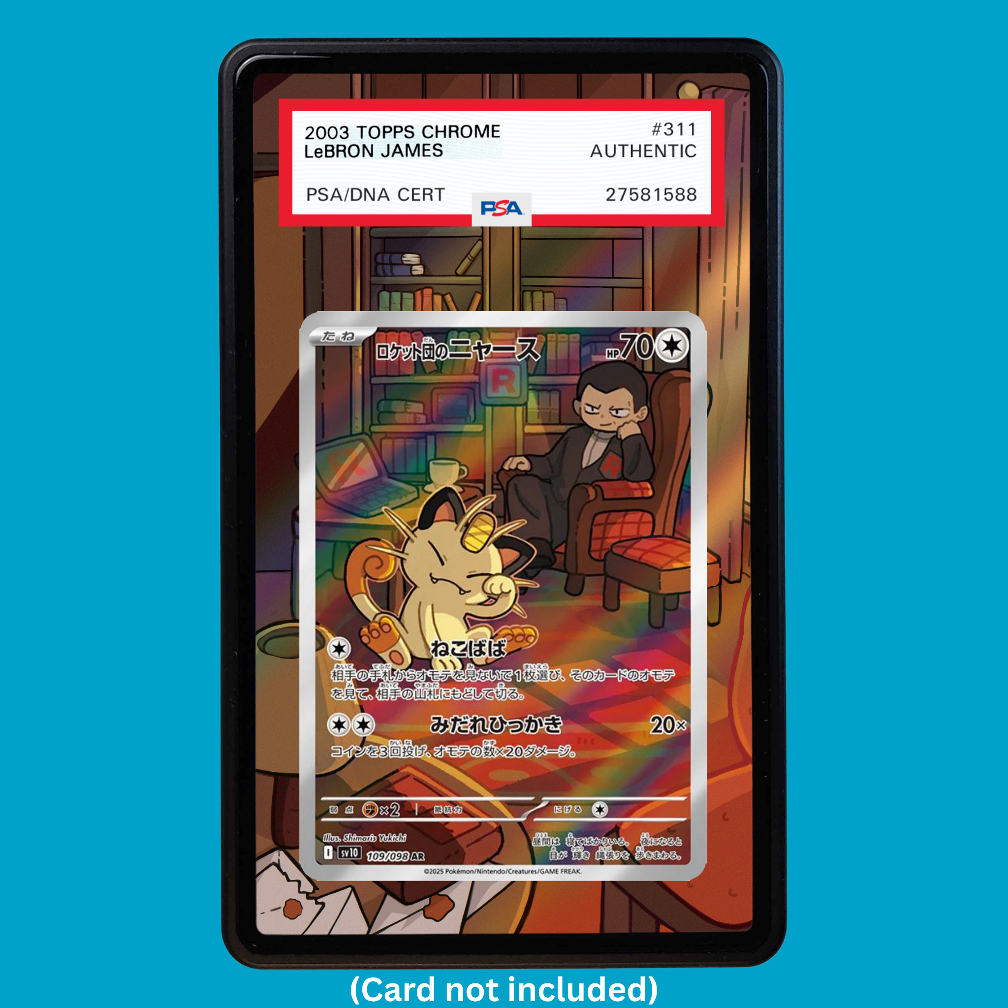 Team Rocket's Meowth 203/182 (Graded) Display Case