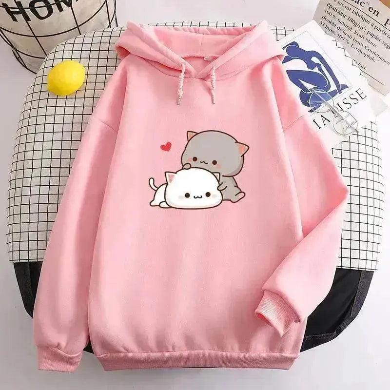 Teen's Candy Colors Cute Kawaii Loose Hoodie Sweater