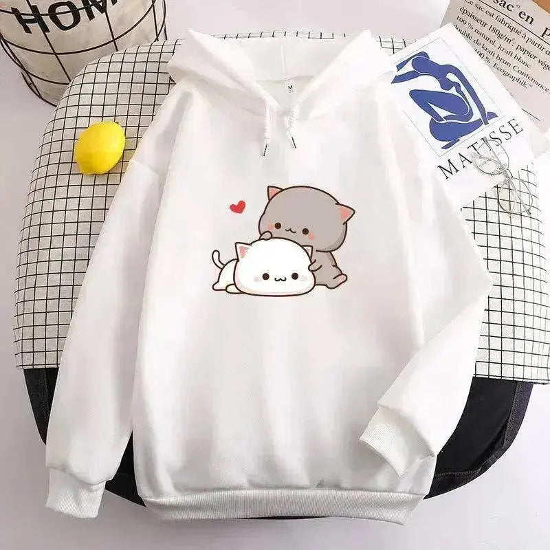 Teen's Candy Colors Cute Kawaii Loose Hoodie Sweater