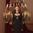 Temperament Long Sleeve Bandage Tight European And American Diamond Dinner Dress
