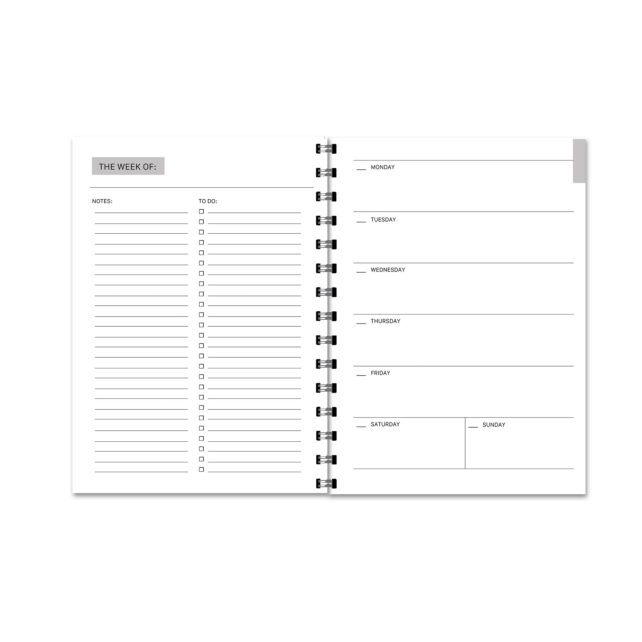 Golden Sunflower 12 Month Undated Planner