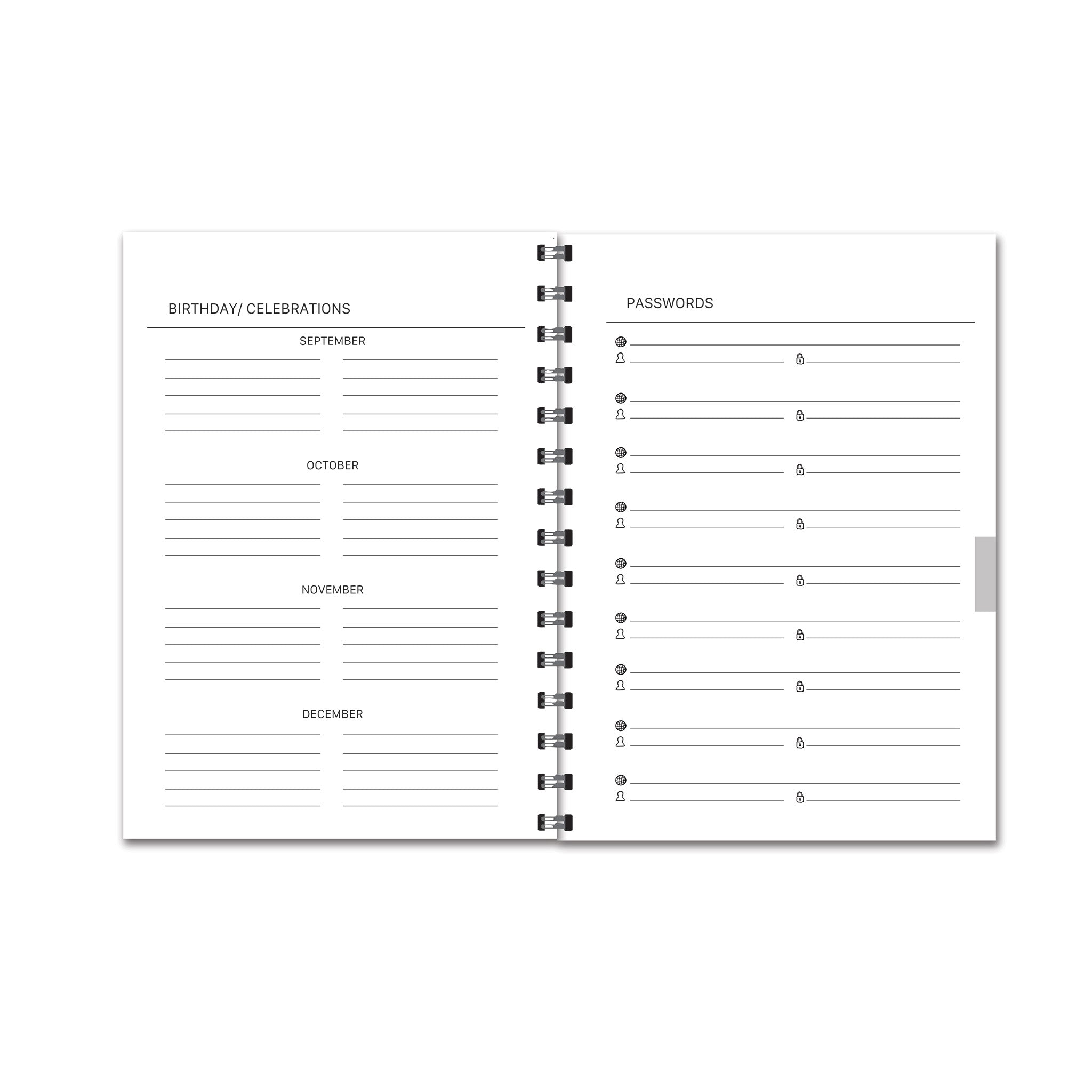 Golden Sunflower 12 Month Undated Planner