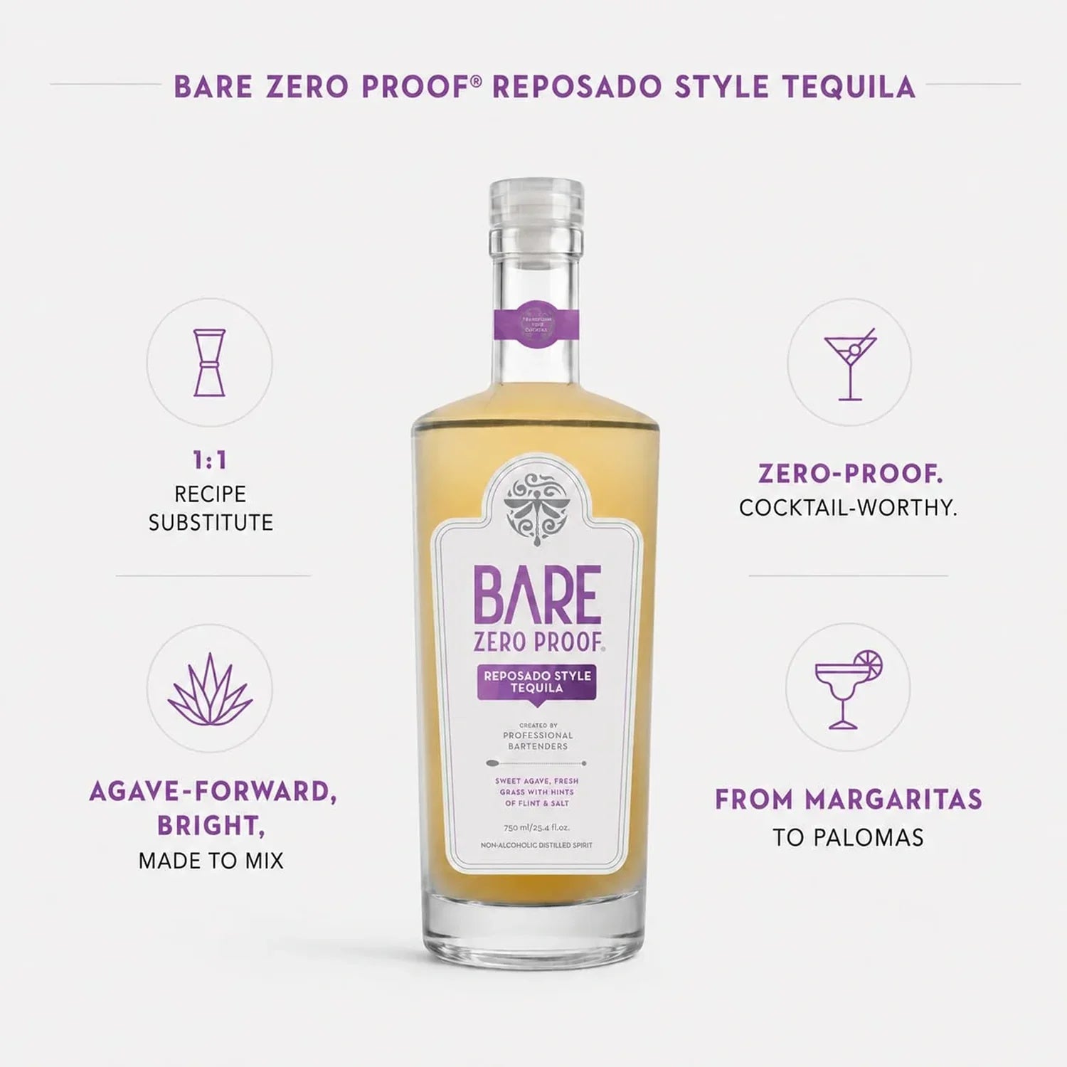 BARE Zero Proof - 0.0% Reposado Style Tequila