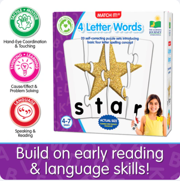 The Learning Journey - MATCH IT! - 4 LETTER WORDS