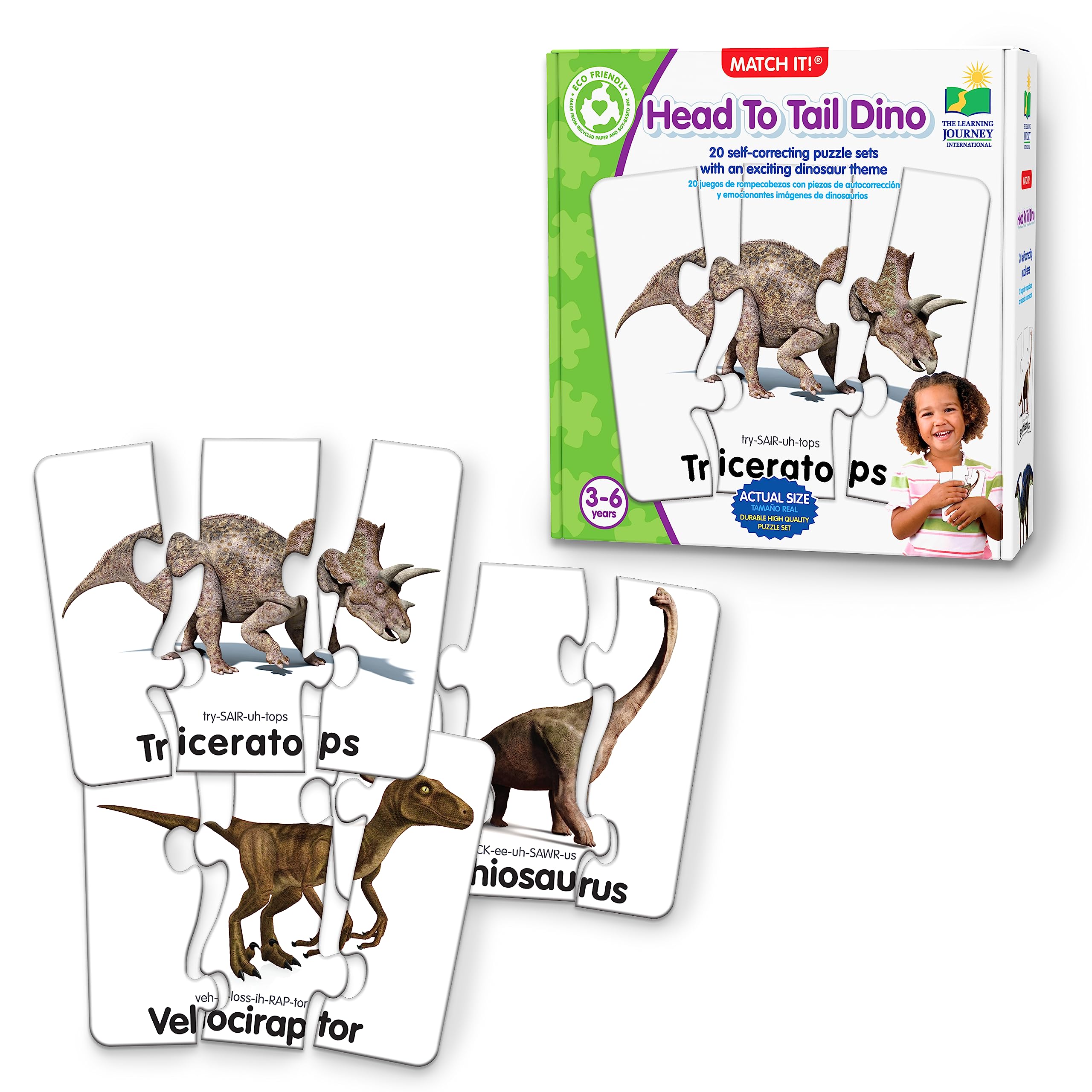 The Learning Journey - MATCH IT! - DES DINOSAURES DE LA TÊTE À LA QUEUE