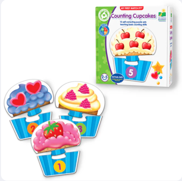 The Learning Journey - MY FIRST MATCH IT! - COUNTING CUPCAKES