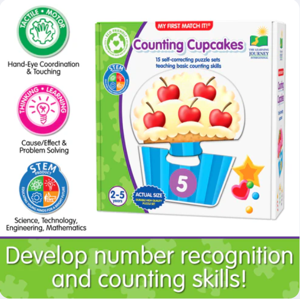 The Learning Journey - MY FIRST MATCH IT! - COUNTING CUPCAKES
