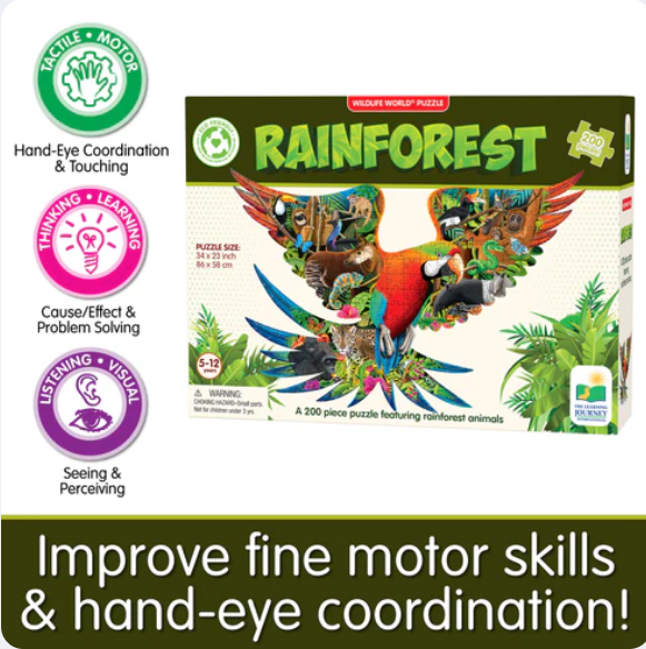 The Learning Journey - WILDLIFE WORLD - RAINFOREST PUZZLE (200PCS)