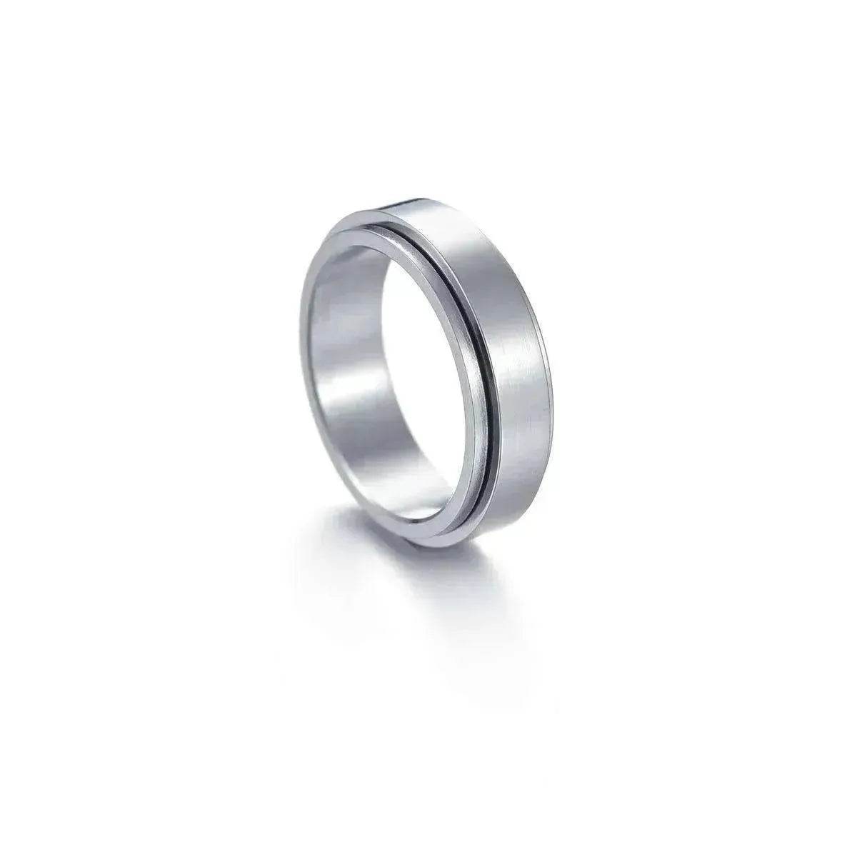 The Stars And The Moon Rotating Titanium Steel Women Ring