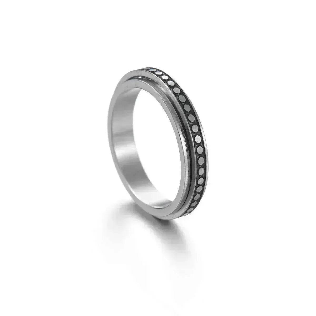 The Stars And The Moon Rotating Titanium Steel Women Ring
