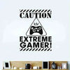 The gamer's warning wall stickers