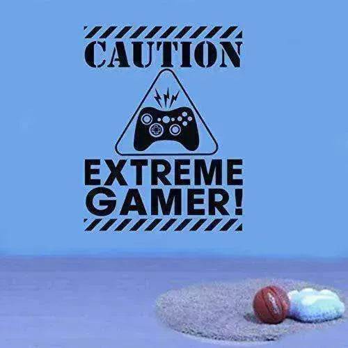 The gamer's warning wall stickers