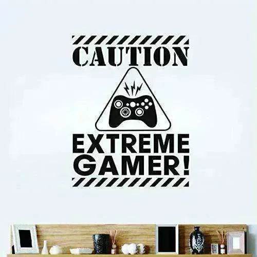 The gamer's warning wall stickers