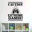 The gamer's warning wall stickers
