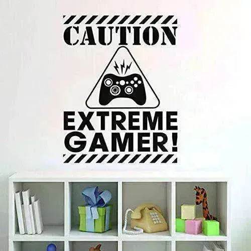 The gamer's warning wall stickers