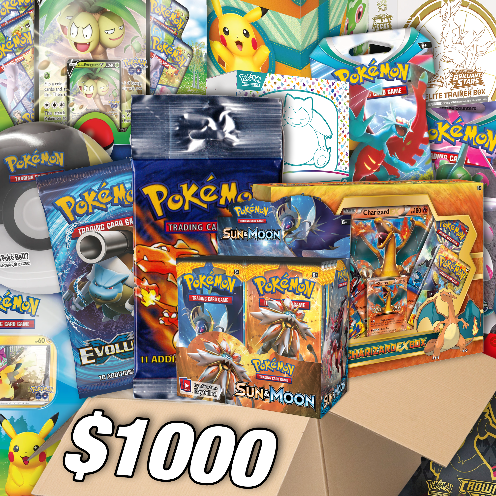 The Pokemon Card $1000 Box! - Assorted Pokémon Trading Cards