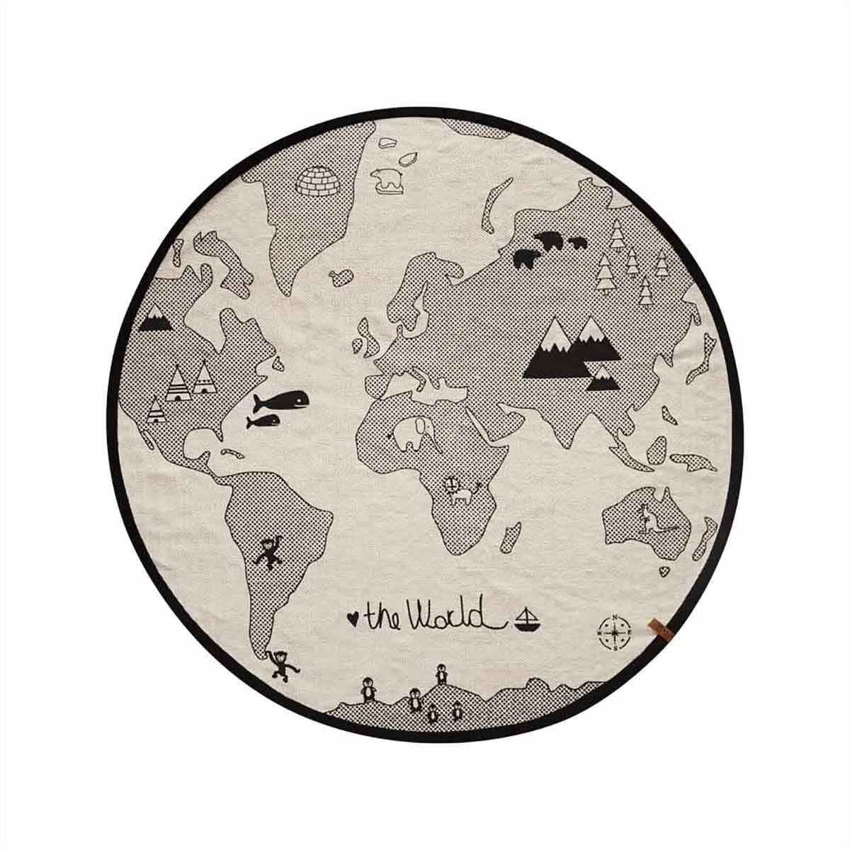 The World Rug - Offwhite / Black