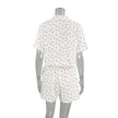 Women's 100% Cotton Printed Short Sleeve Shorts Pajamas – Breathable Summer Homewear Canada