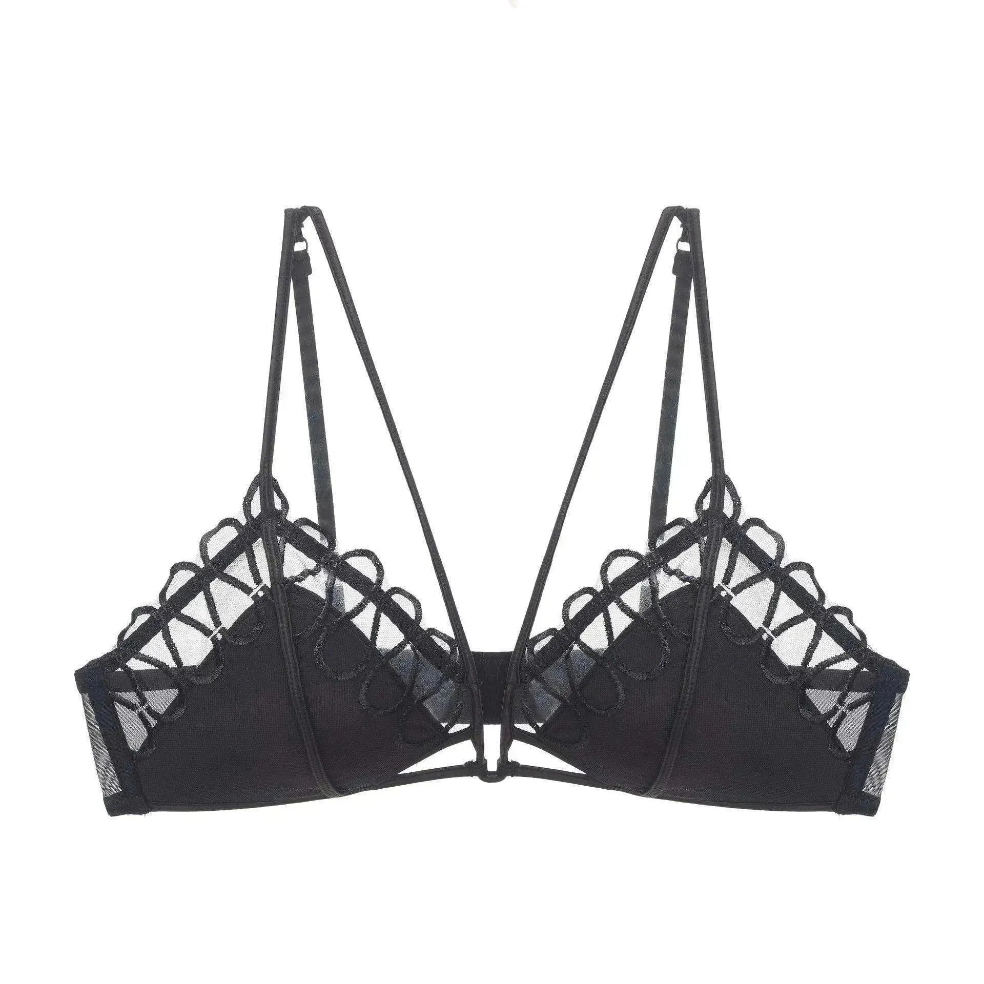 Thin Lace Comfortable Back Shaping Bra Set