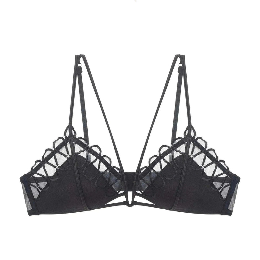 Thin Lace Comfortable Back Shaping Bra Set