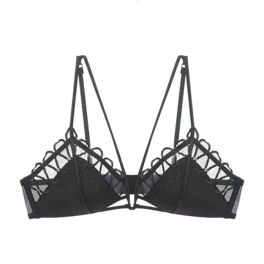 Thin Lace Comfortable Back Shaping Bra Set