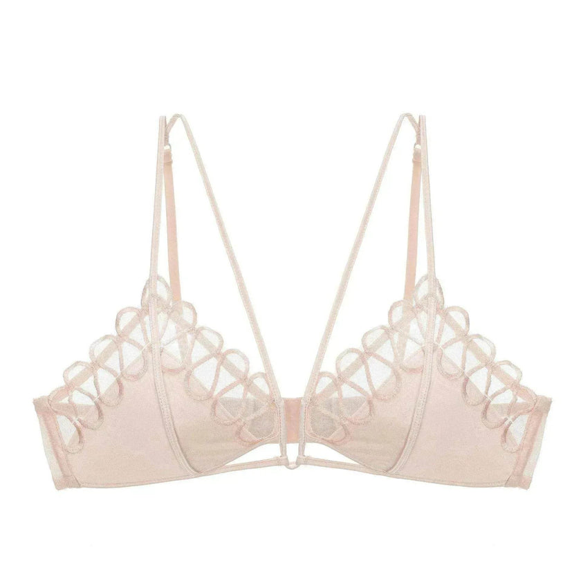 Thin Lace Comfortable Back Shaping Bra Set