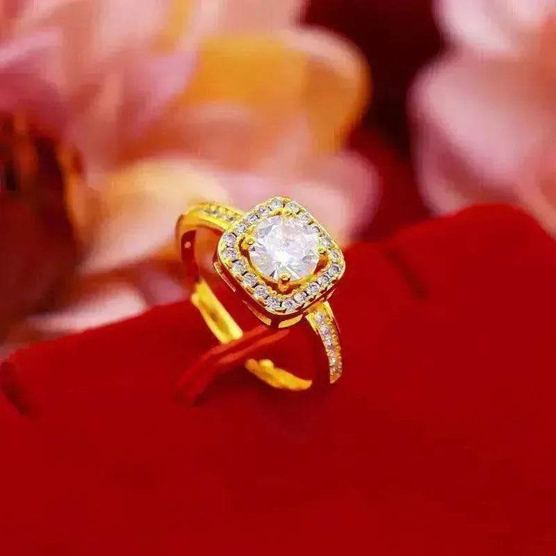 Three-piece Fashion Micro Inlaid Zircon Suit Women Necklace Earring Ring