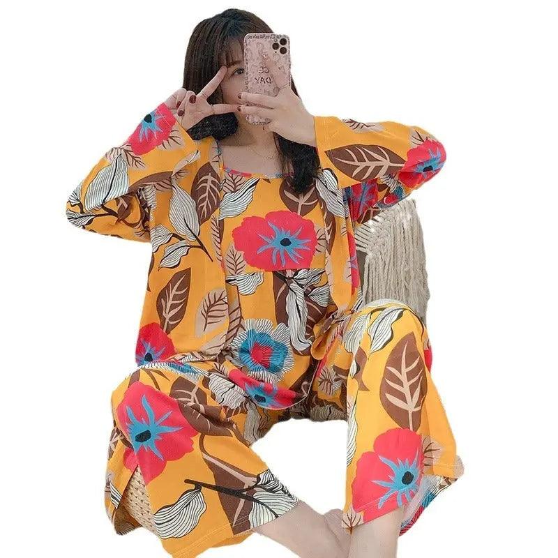 Three-piece Homewear Pajamas For Women