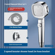 Three-speed Filter Supercharged Square Shower Head Handheld Nozzle