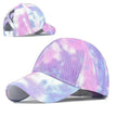 Tie-Dye Hat Pure Cotton Sun Visors Ponytail Cap