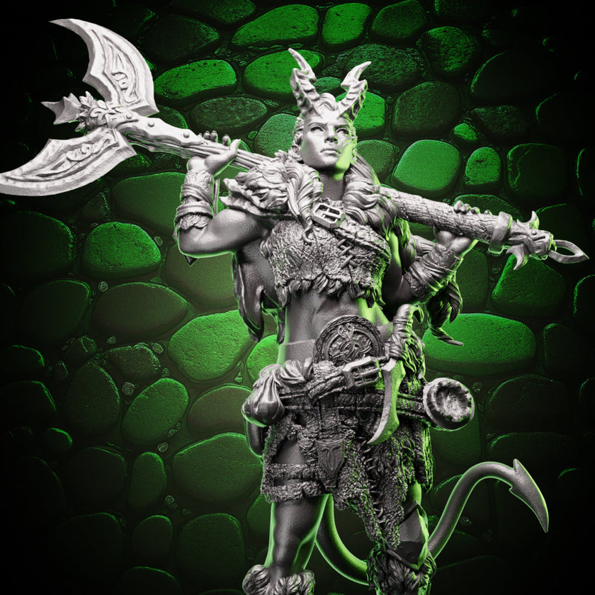 Tiefling Barbarian | Axe | 5e