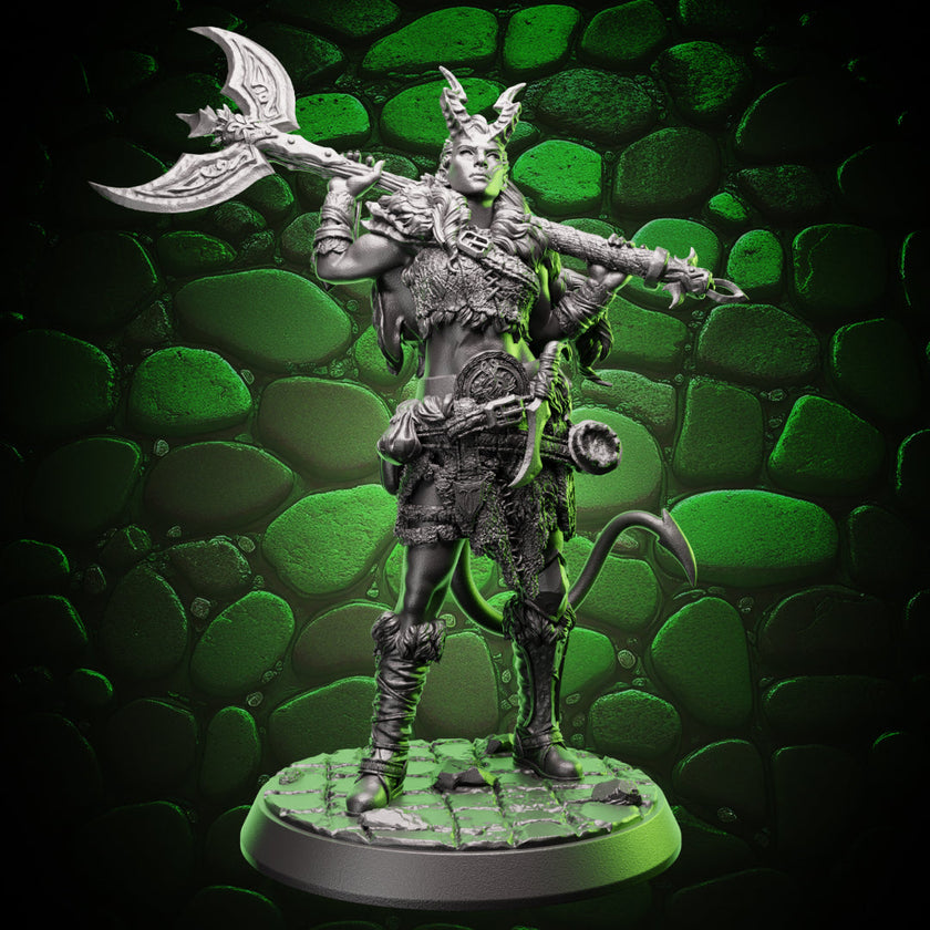 Tiefling Barbarian | Axe | 5e