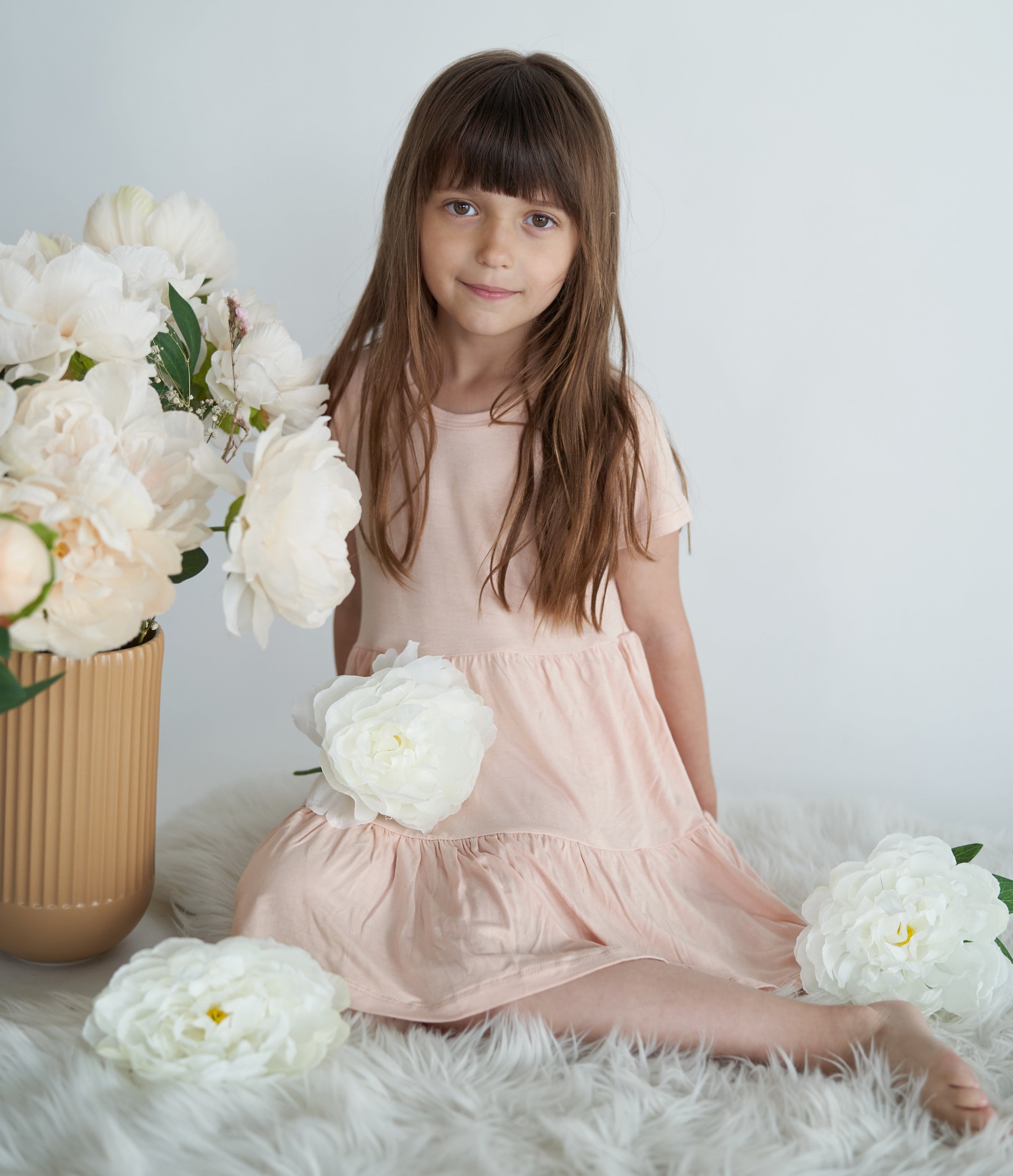 Bamboo Tiered Jersey Dress with Bloomer (Blossom)