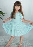 Bamboo Tiered Jersey Dress with Bloomer (Cotton Candy)