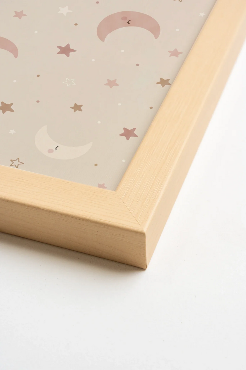 TINY STARS, Oeuvre sur toile rigide, encadré Naturel Clair (collective)
