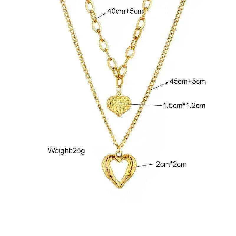 Titanium Steel Angel Wings Love Necklace For Women