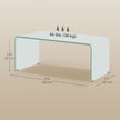 Sage Modern Glass Coffee Table with Safe Rounded Edges