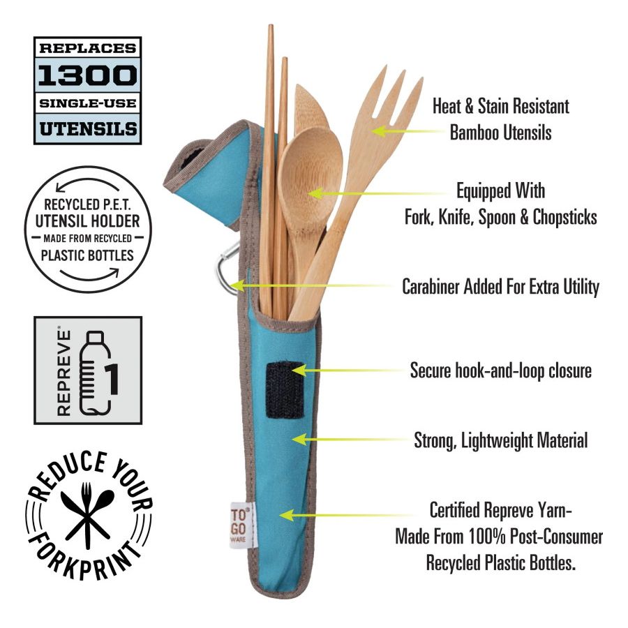 To Go Ware RePETe Bamboo Utensil Set