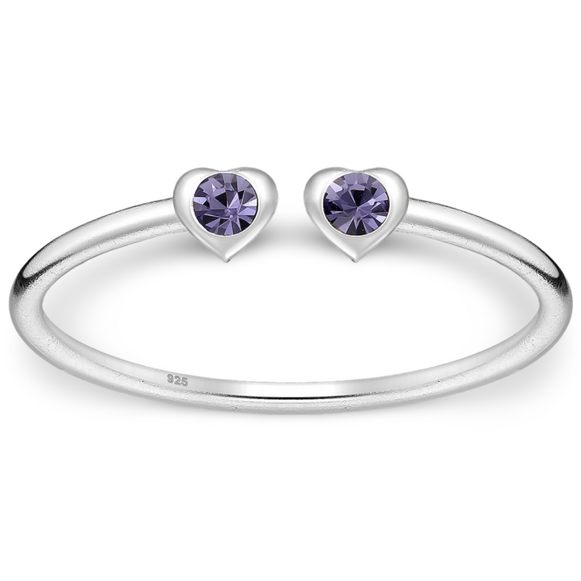 Toe Ring -925 Sterling Silver -Adjustable -Heart Shape