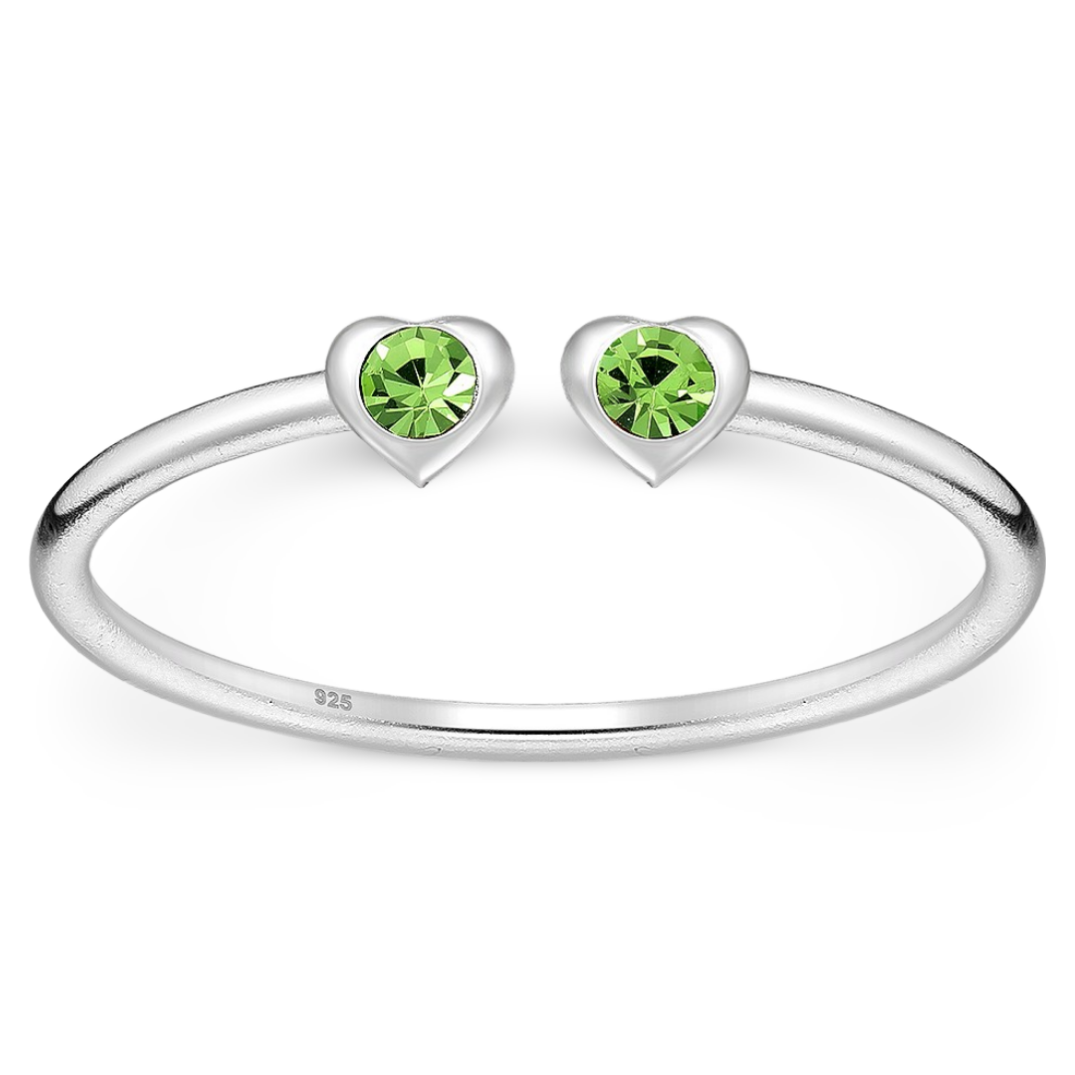 Toe Ring -925 Sterling Silver -Adjustable -Heart Shape