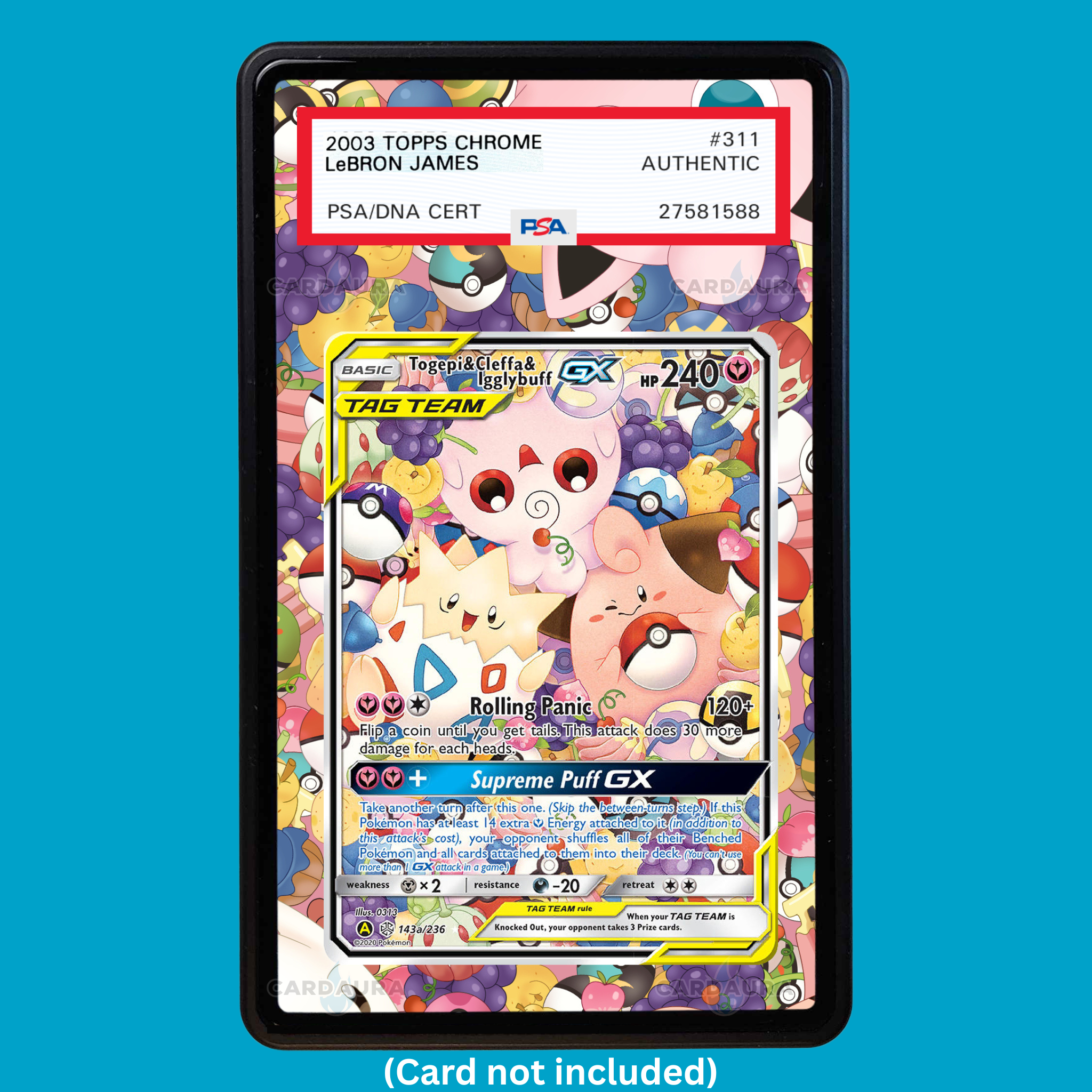 Togepi Cleffa Igglybuff GX 143a/236 Cosmic Eclipse (Graded) Display Case