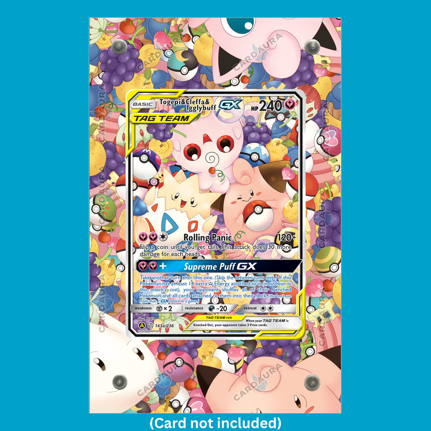 Togepi Cleffa Igglybuff GX 143a/236 Tag Team Promo Cosmic Eclipse (Ungraded) Display Case