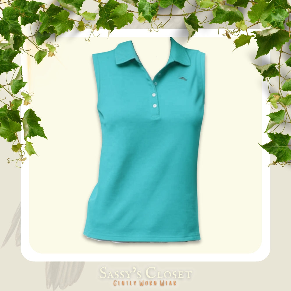 Women's Tommy Bahama Women's Classic Paradise Sleeveless Polo [L]