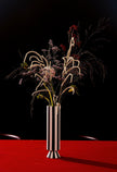 Toppu Vase - High - White / Black