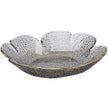 Traditional Japanese Style Hammer Pattern Petal Glass Bowl Set
