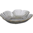 Traditional Japanese Style Hammer Pattern Petal Glass Bowl Set