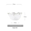 Traditional Japanese Style Hammer Pattern Petal Glass Bowl Set