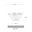 Traditional Japanese Style Hammer Pattern Petal Glass Bowl Set